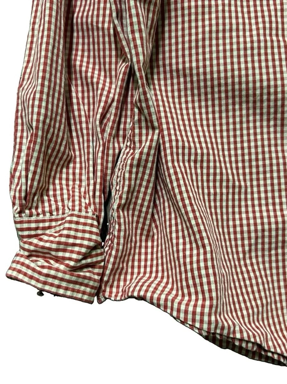 Boy’s J Crew Cuts Red White Plaid Button Up Shirt Size 6/7